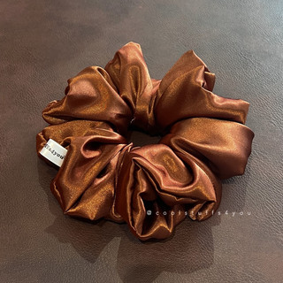 Cột Tóc Scrunchies Màu Nâu Đất🪵 Vải Lụa Cao Cấp Fullsize ♡ CHERRYSUMMER
