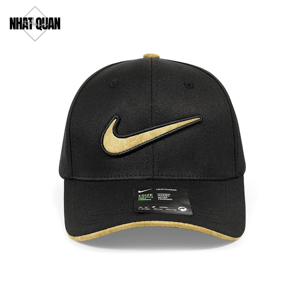 Nón lưỡi trai Nike Heritage86 kaki phối da khóa bấm da - Nhật Quân Asia nhatquanasia capman