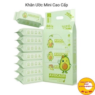 1 bịch khăn ướt mini , bỏ túi tiện lợi, khăn ướt tiện dụng , 1 bịch 8 gói khăn nhỏ.