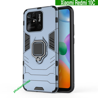 Ốp lưng Redmi 10C / Redmi 12C / Redmi 13C / Poco C65 Iron Man Iring chống sốc giá đỡ mặt lưng xem phim