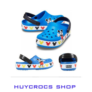 Dép nhựa bé trai CROSS, sục chuột Mickey, dép sục cho trẻ, đúc nguyên khối siêu bền, siêu cute, tặng jibit