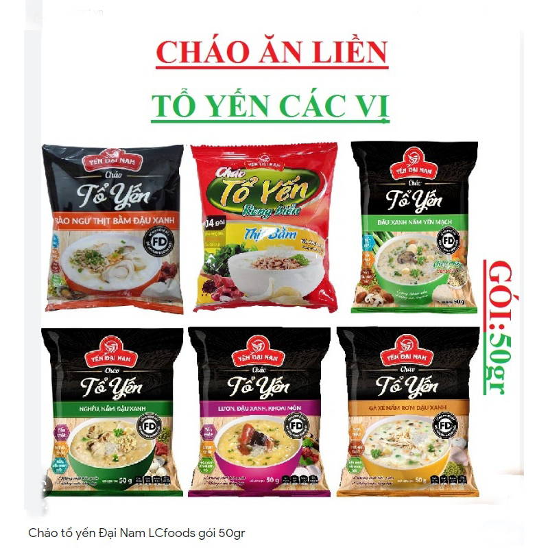 Cháo Tổ Yến Đại Nam Rong Biển Thịt Bằm Gói 50G