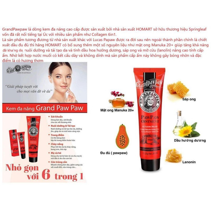 Kem đa năng Real paw paw