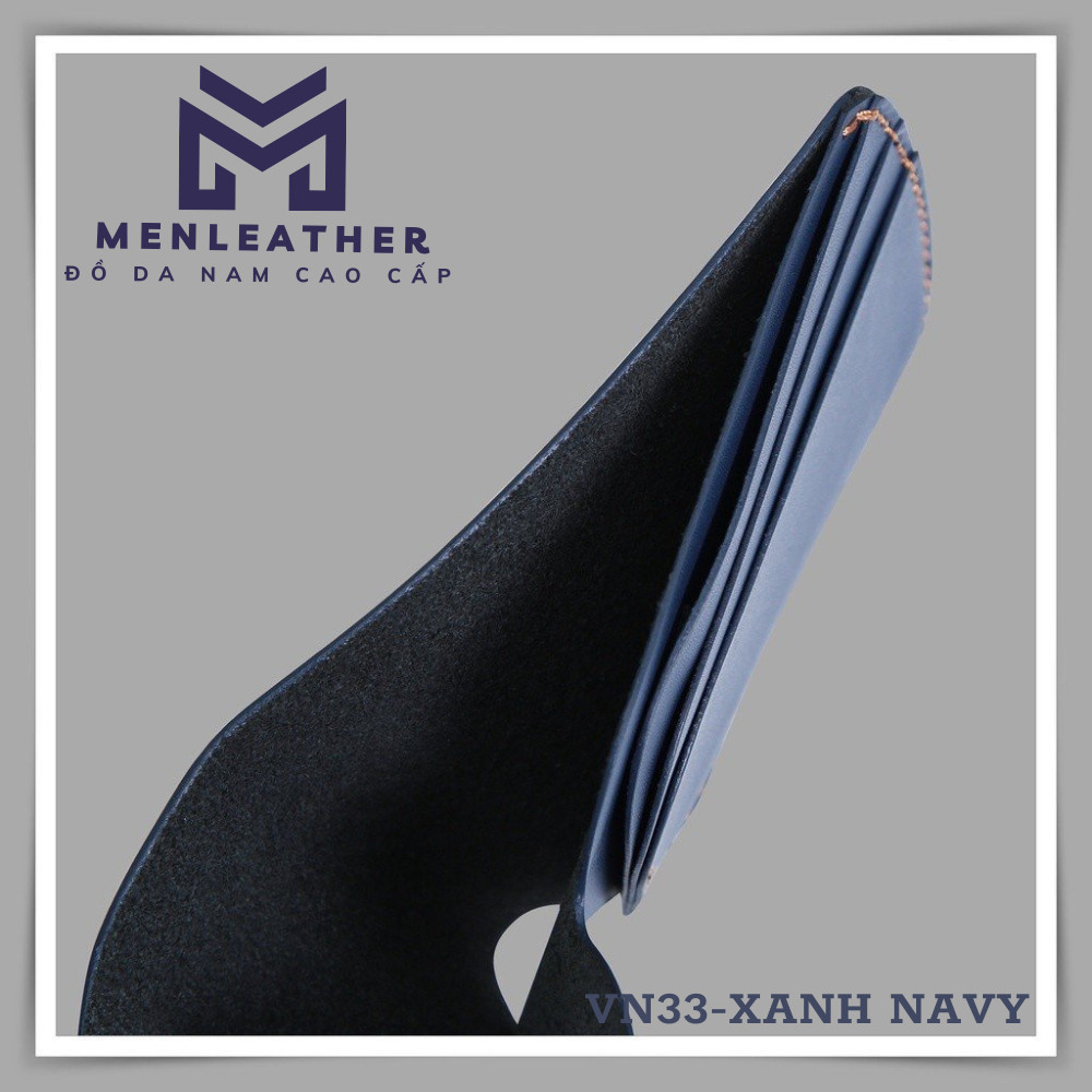 Ví Da Nam Ngang Da Bò Thật Nhỏ Gọn Nhập Khẩu May Thủ Công Thời Trang Cao Cấp VN33- BH 12 Tháng