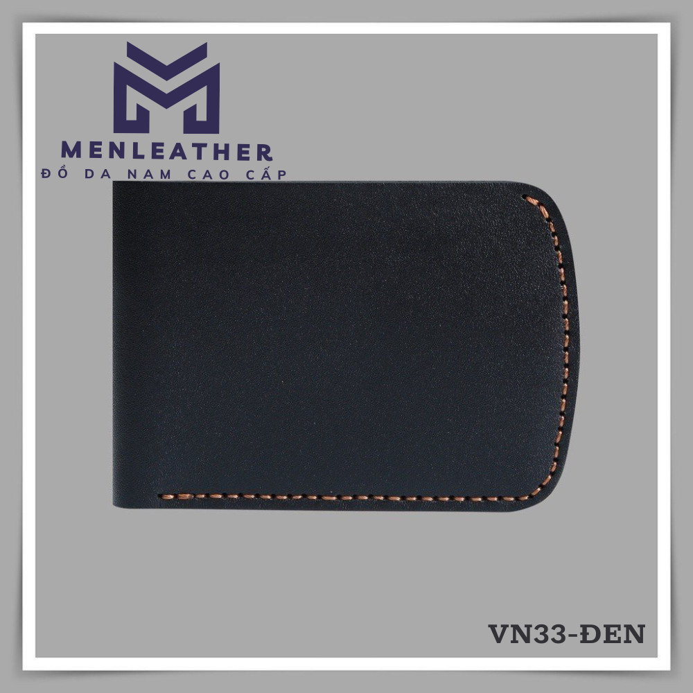 Ví Da Nam Ngang Da Bò Thật Nhỏ Gọn Nhập Khẩu May Thủ Công Thời Trang Cao Cấp VN33- BH 12 Tháng