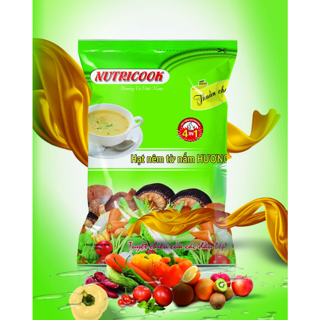 Hạt Nêm Chay Nấm Hương Nutricook 900g
