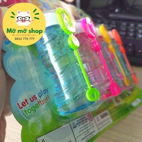 VÌ 4 CHAI Đồ chơi thổi bong bóng xà phòng an toàn xài lâu hết - Đồ chơi Nhà Mỡ