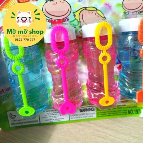 VÌ 4 CHAI Đồ chơi thổi bong bóng xà phòng an toàn xài lâu hết - Đồ chơi Nhà Mỡ