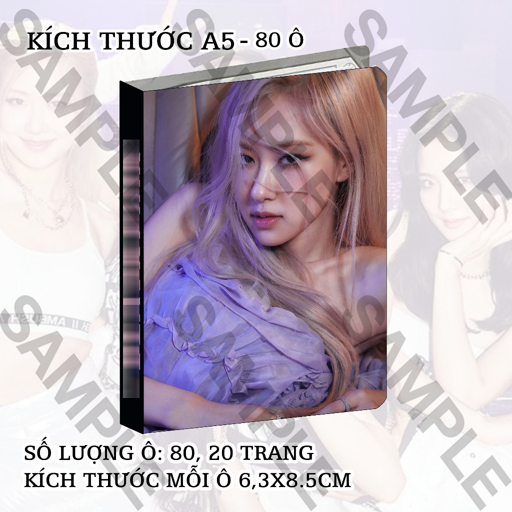 Album A5 sổ đựng card Black Pink thành viên Jennie Jisoo Rosé Lisa binder in hình idol sưu tập ảnh thẻ độc đáo