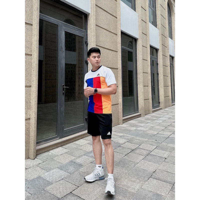 Bộ thể thao hè nam Adidas Tennis Sports 2023 chất vải gai lạnh phối siêu đẹp HDM8282