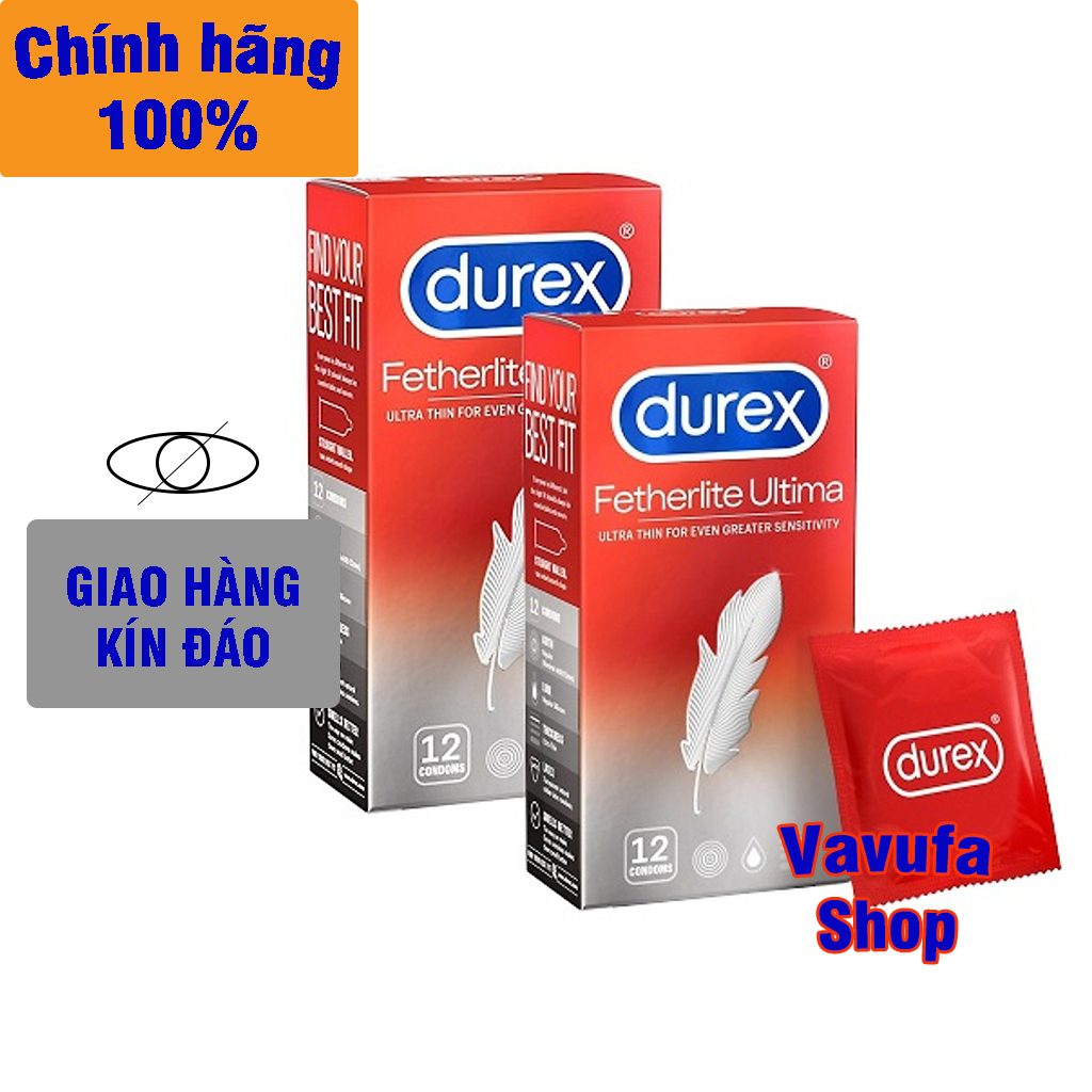 Bao cao su Durex hộp 12 cái chính hãng siêu mỏng