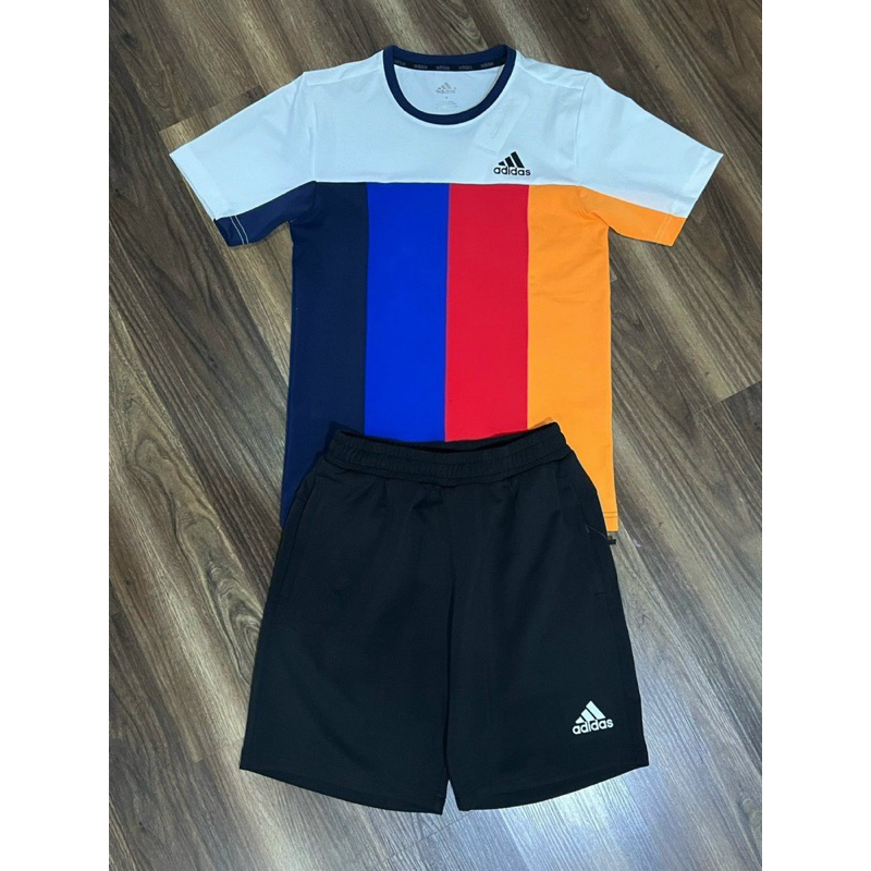 Bộ thể thao hè nam Adidas Tennis Sports 2023 chất vải gai lạnh phối siêu đẹp HDM8282