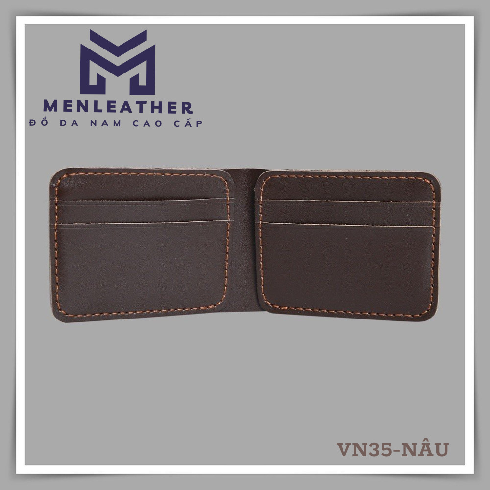 Ví sen 4 /Ví ngang mini da bò nappa cao cấp nhỏ gọn,tiện lợi VN35 -Bảo hành 12 tháng