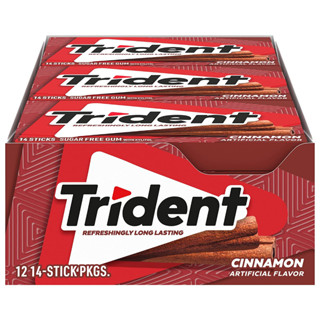 Kẹo cao su không đường của Mỹ Trident White Peppermint Sugar Free Gum/Trident Cinnamon Sugar Free Gum