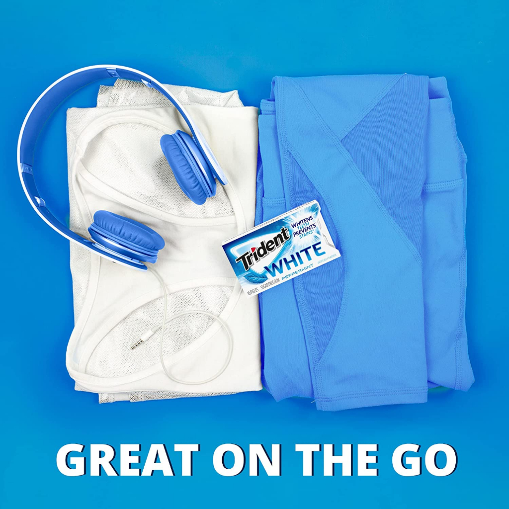 Kẹo cao su không đường của Mỹ Trident White Peppermint Sugar Free Gum/Trident Cinnamon Sugar Free Gum