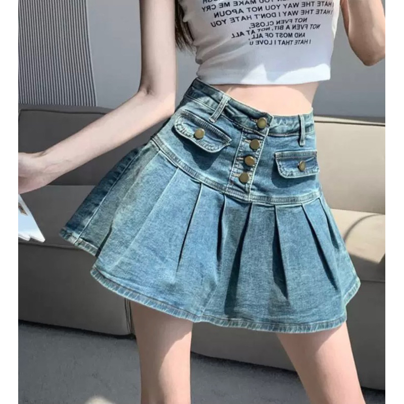 Chân váy xòe xếp ly cạp cao🌿