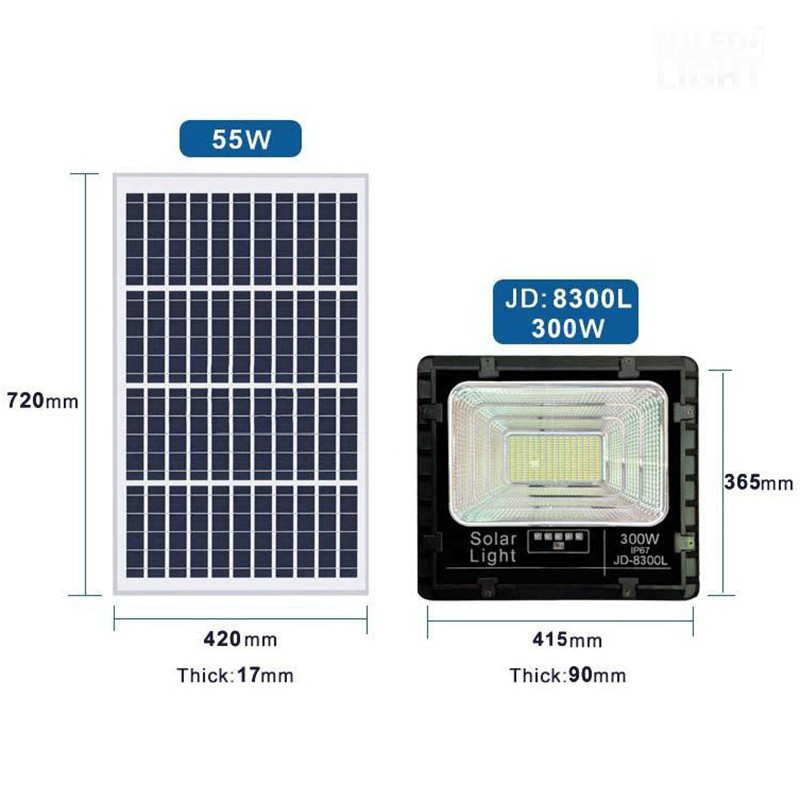 Đèn pha năng lượng mặt trời JD 8300L-300w, đèn năng lượng mặt trời jd-300w, đèn jidian 8300-300w, đèn mặt trời -300w.