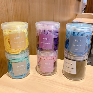 Set 50 dây thun cột tóc nhiều màu sắc co giãn tiện dụng