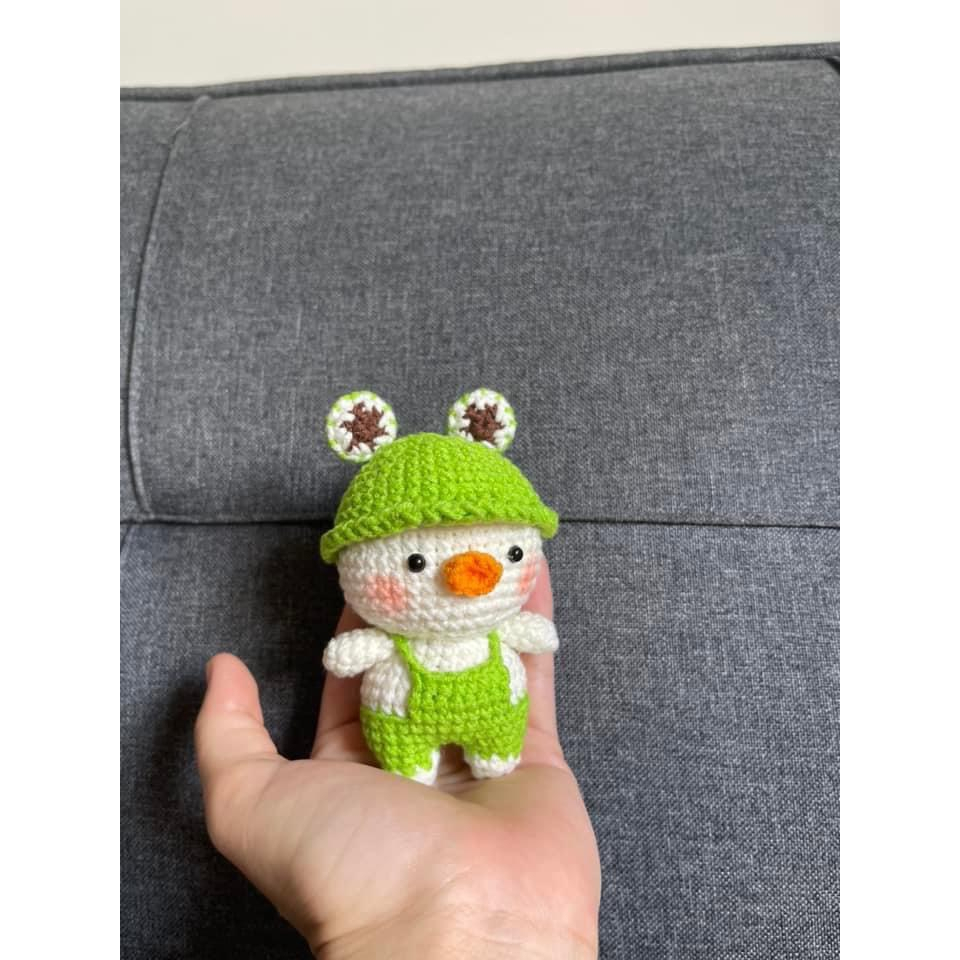 Móc Khoá Vịt Đội Mũ Cute bằng len handmade