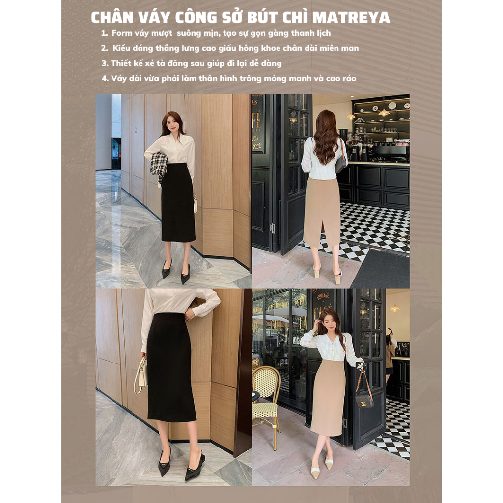 Chân Váy Công Sở Cao Cấp Tôn Dáng Cực Đẹp MAITREYA m309