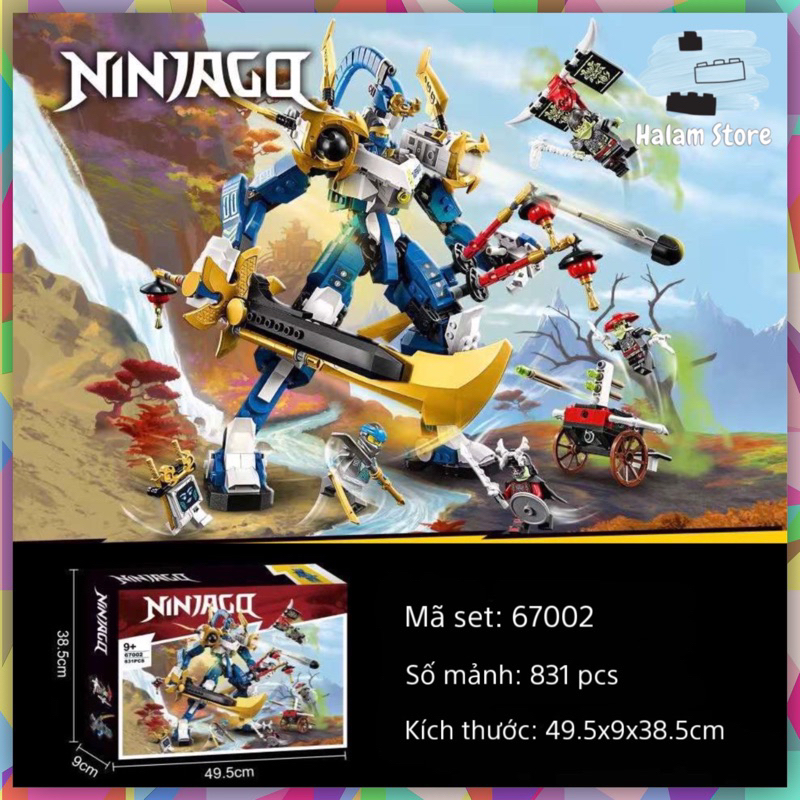 Mô hình lắp ráp Ninjago Evo 67002 71785 Jay Titan Mech - Đồ chơi xếp hình Robot titan của Jay