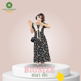 đầm hoa bigsize cao cấp - 120kg - chubby VT51-0523
