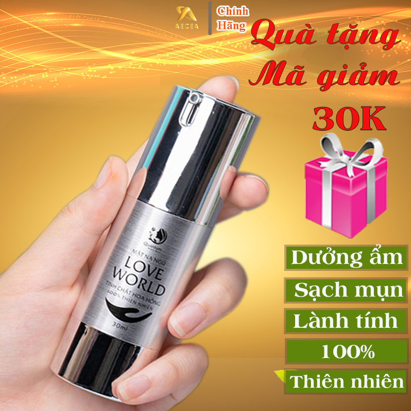 Mặt Nạ Ngủ Tinh Chất Hoa Hồng Love World Kem Dưỡng Da Ban Đêm Cấp Ẩm Trắng Da Bổ Sung Collagen Chống Lão Hóa Cho Da