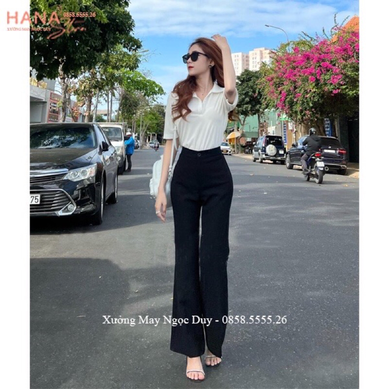 Quần tây ống loe công sở hack chân dài miên man