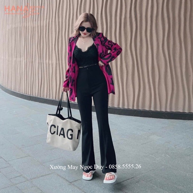 Quần tây ống loe công sở hack chân dài miên man