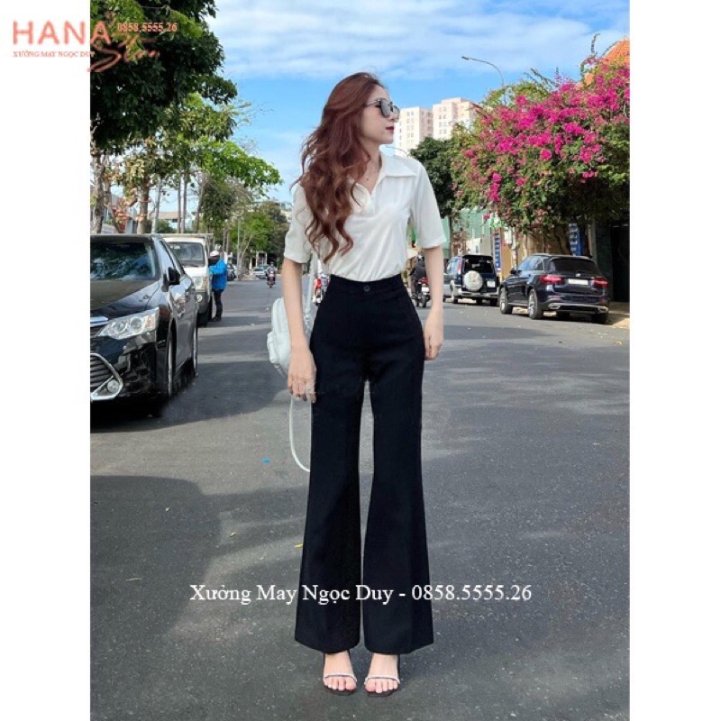 Quần tây ống loe công sở hack chân dài miên man