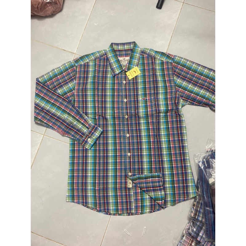 💥Áo Sơ Mi Nam Hollister Tay Dài Chất Cotton cao cấp thoáng mát hàng vnxk