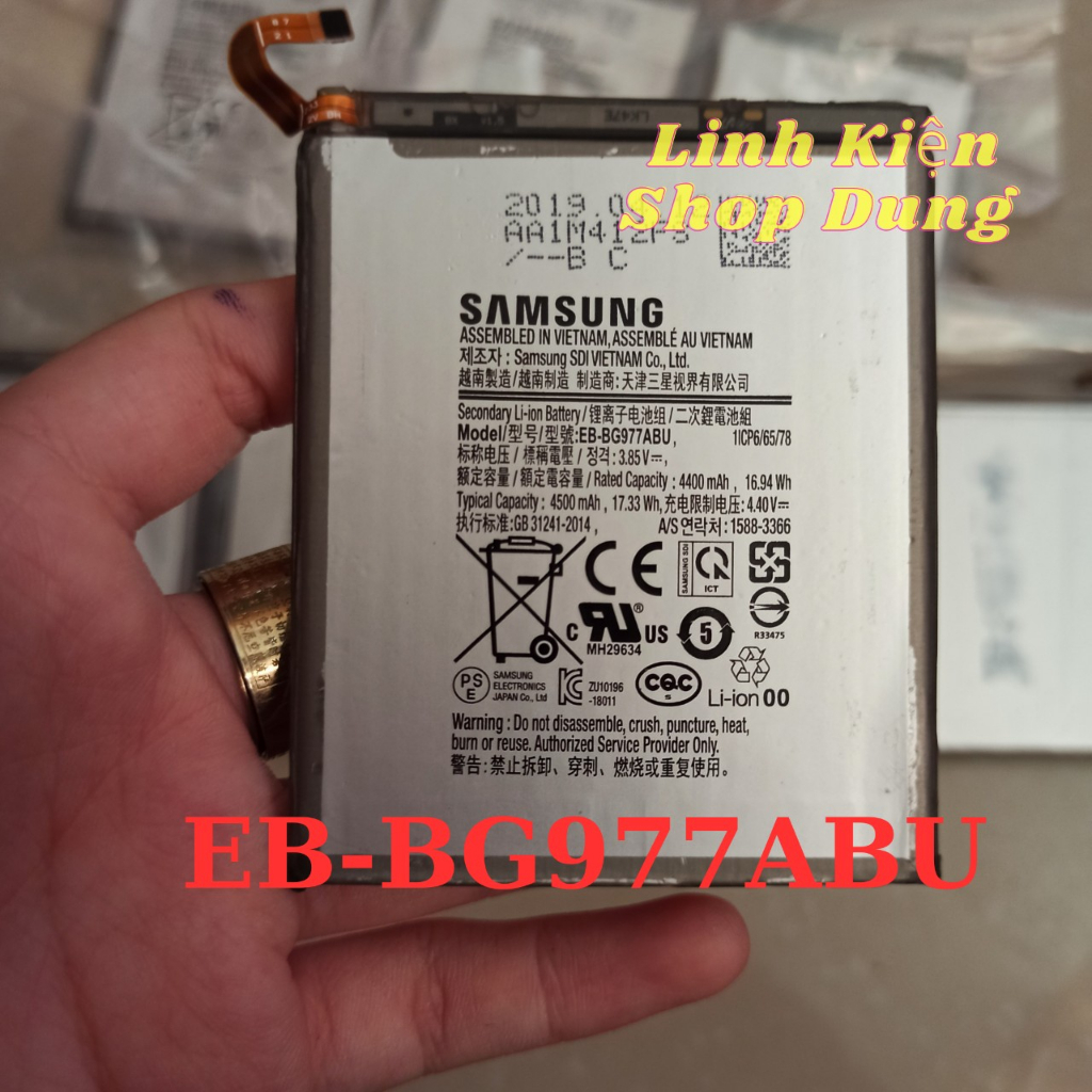 Pin Điện Thoại Samsung Galaxy S10 5G Zin Cũ Tháo Máy Mã Pin EB-BG977ABU - Shop Dung