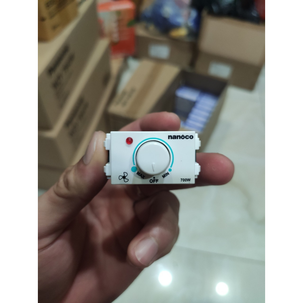 DIMMER, Công Tắt Điều Chỉnh Quạt & Đèn 700w, Chính Hãng Nanoco/ Dòng Wide Pana