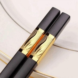 Bộ 10 đôi đũa khảm vàng hàn quốc