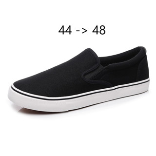 [BIG SIZE 44-50] Giày Slip On Size Lớn Bassic Black Giày Xỏ Công Sở Ngoại Cỡ 44 45 46 47 48