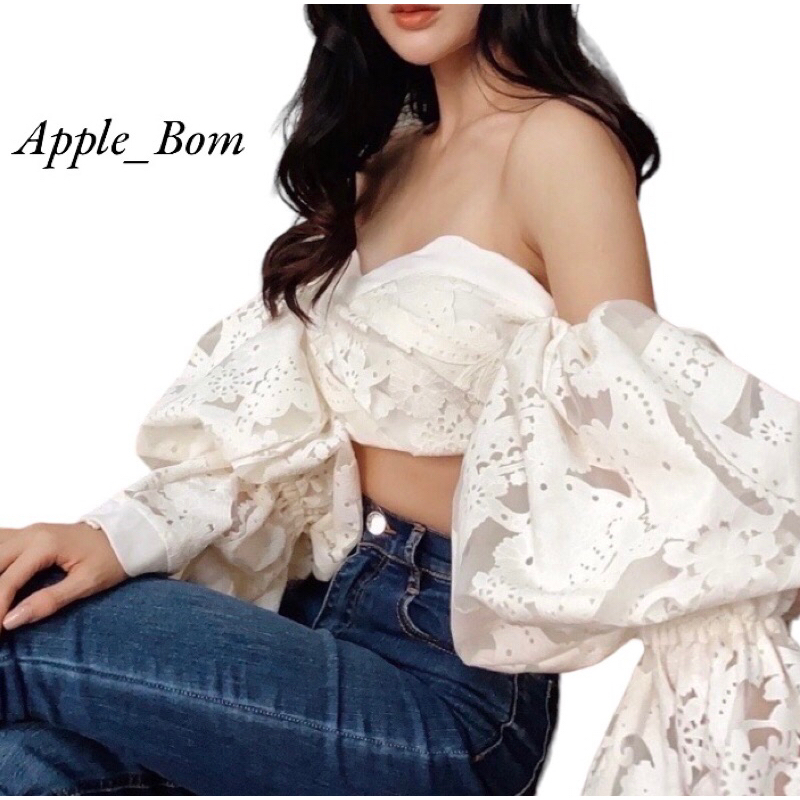 Áo Croptop Tay Phồng Rút Dây Sang Chảnh Hàng Loại 1