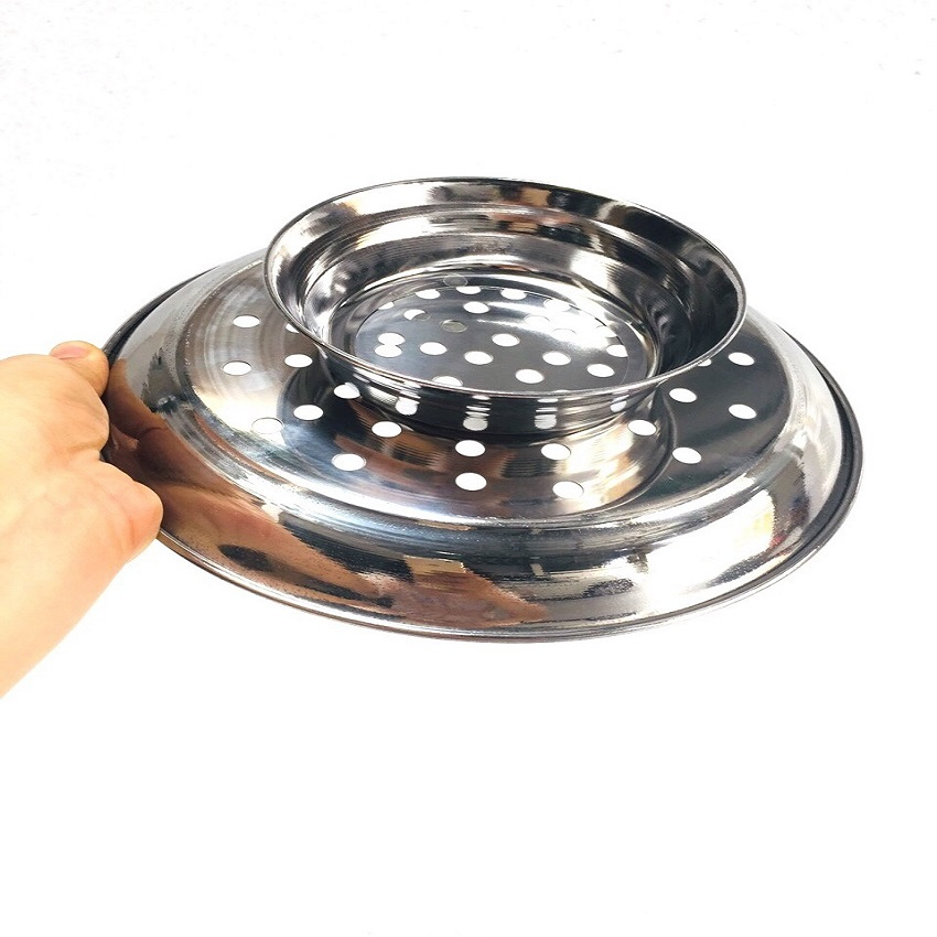 Vỉ hấp, Vỉ Xửng Hấp, dĩa hấp, rổ hấp có đế chân trụ Inox Phù hợp với mọi nồi hấp, Được chọn kích thước 22-24 cm.