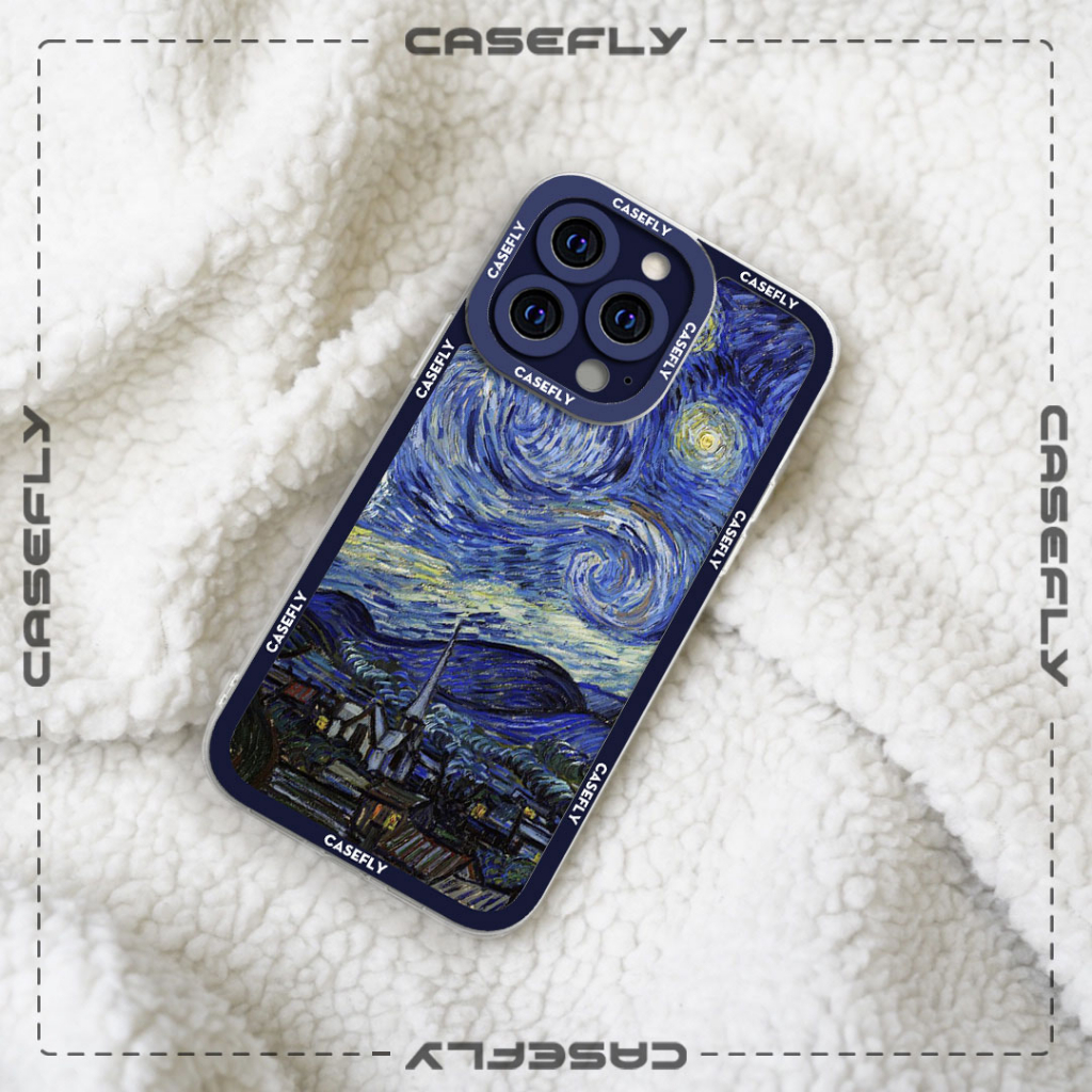Ốp lưng iphone cạnh vuông Casefly Phong cảnh Starry Night đêm đầy sao 6/6plus/6s/7/7plus/8/8plus/x/xs/xsmax/11/12/pro
