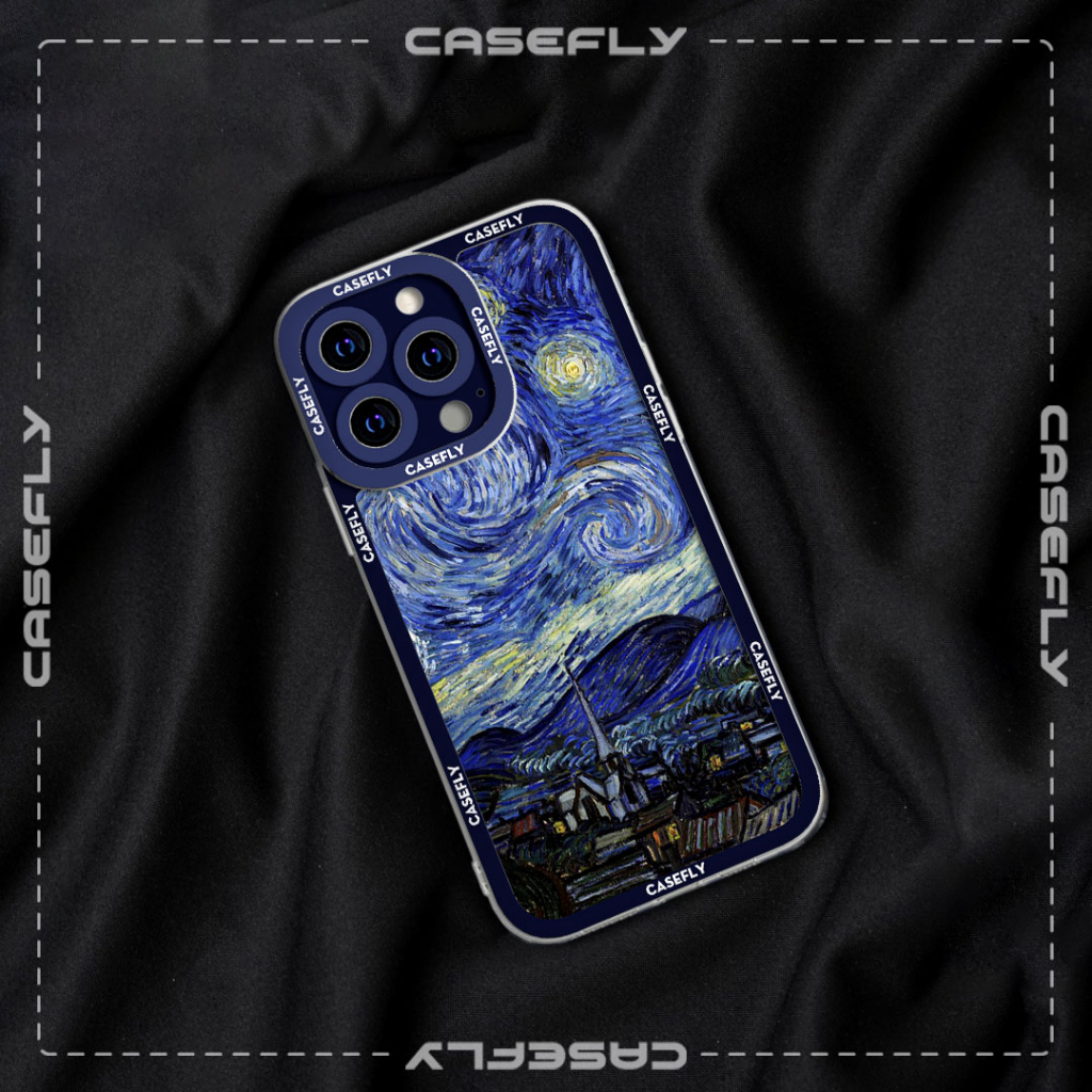 Ốp lưng iphone cạnh vuông Casefly Phong cảnh Starry Night đêm đầy sao 6/6plus/6s/7/7plus/8/8plus/x/xs/xsmax/11/12/pro