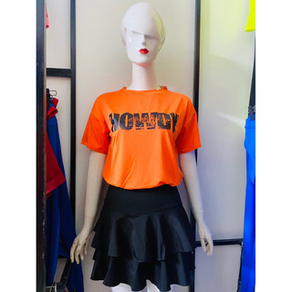 Set bộ áo croptop Howdy váy 2 tầng tập gym,nhảy aerobic,Zumba,đi bơi,đi biển,đồng phục đội nhóm,trang phục biểu diễn nữ