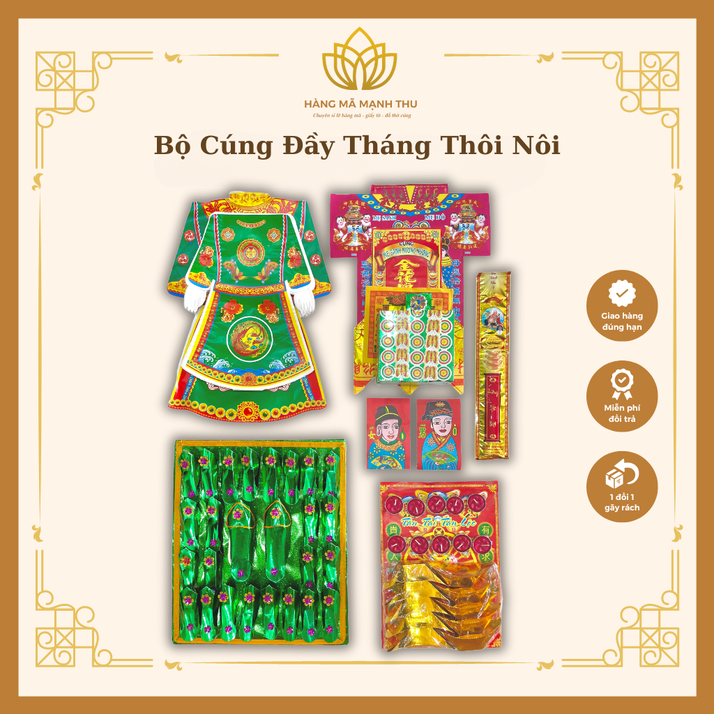 Trọn Bộ Đồ Cúng Mẹ Sanh Mẹ Độ Bé Trai Bé Gái Đầy Tháng Thôi Nôi Cho Bé - Kèm Bài Khấn