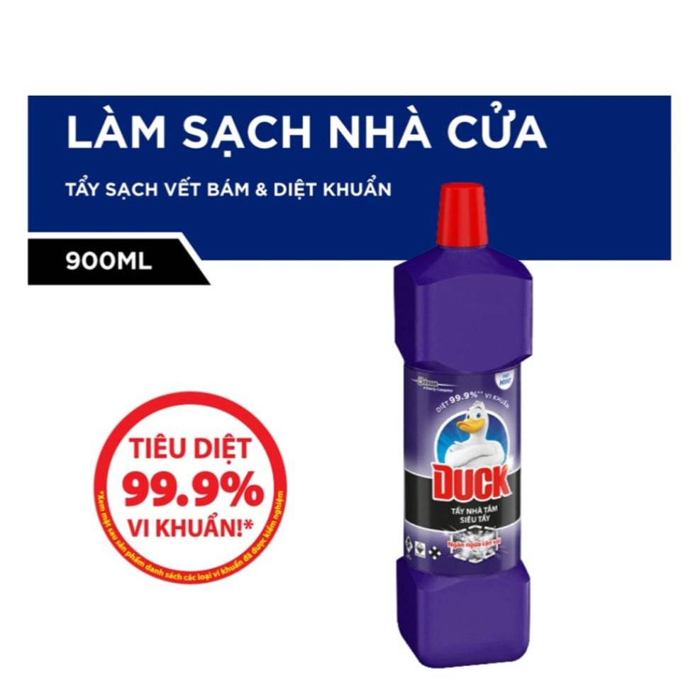 Nước tẩy bồn cầu Duck (con Vịt) vuông Mr Muscle siêu tẩy 900ml