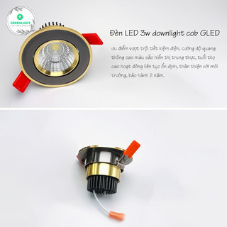 Đèn LED Âm trần Downlight 3W vàng ấm hàng cao cấp bảo hành 24 tháng, đèn âm trần thạch cao trang trí tạo điểm nhấn