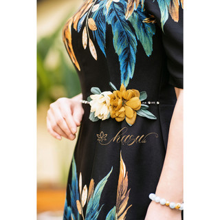 Váy trung niên/ Đầm trung niên DV30 lụa mango hoa eo