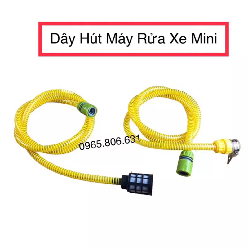 Combo Dây cấp nước chống cúp, chống xoắn dùng cho đầu vào máy rửa xe - Dây hút nước đầu vào