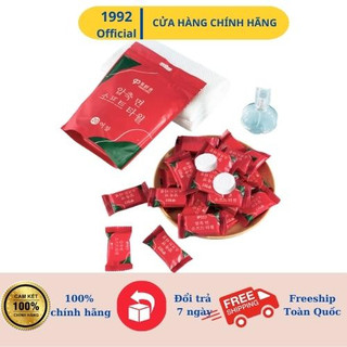 Khăn lau mặt dạng nén túi 20 viên tiện dụng 1992 official