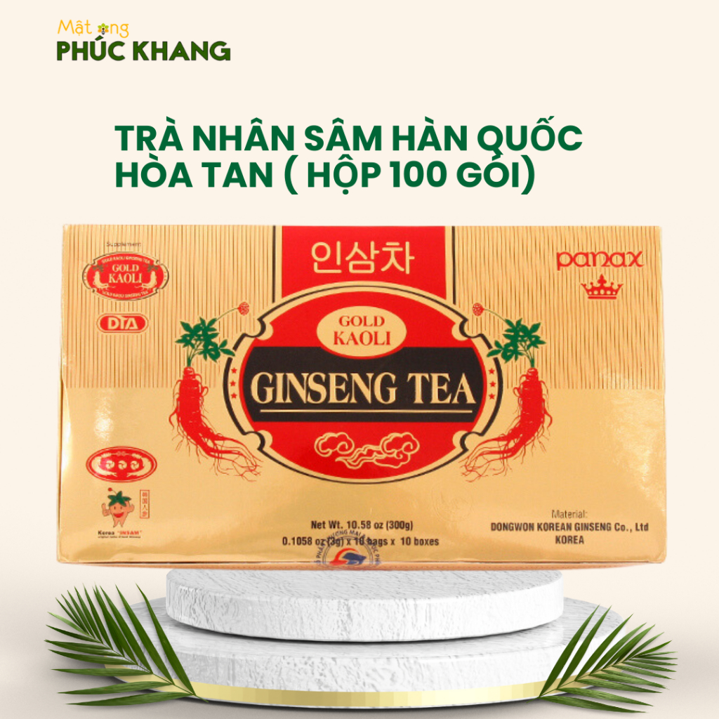 Hộp 100 Gói Trà Sâm Hàn Quốc Hòa Tan - Thanh nhiệt , mát gan , bồi bổ cơ thể , giảm căng thẳng , mệt mỏi