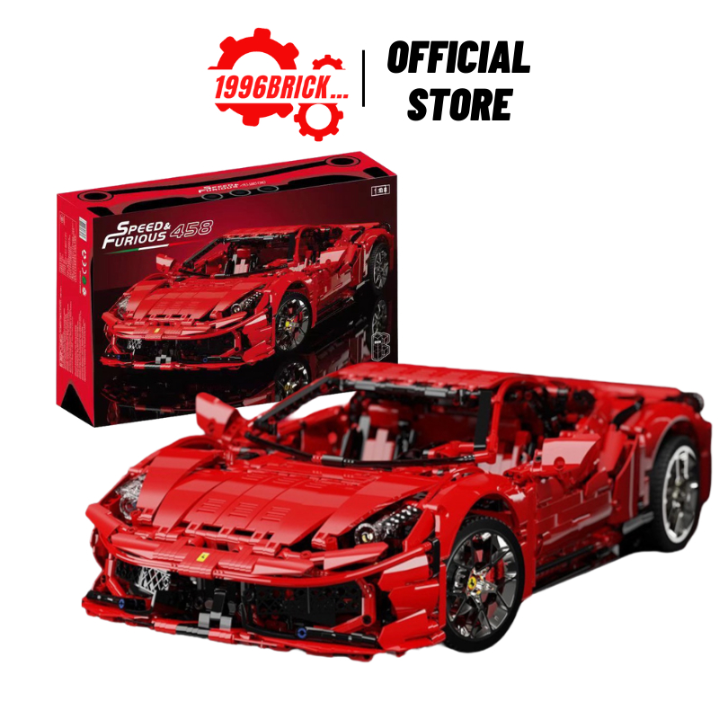 Mô hình lắp ráp xe Ferrari 458 10304, Đồ chơi lắp ráp siêu xe SKU 10304 - 1996BRICK