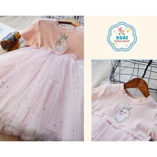 Váy kim tuyến Elsa Quảng Châu, size bé gái từ 13-28kg