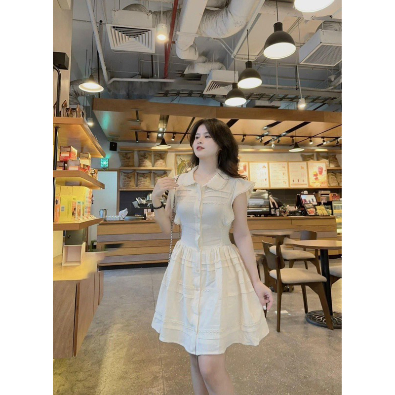 Váy thô cổ sen thiết kế sang chảnh